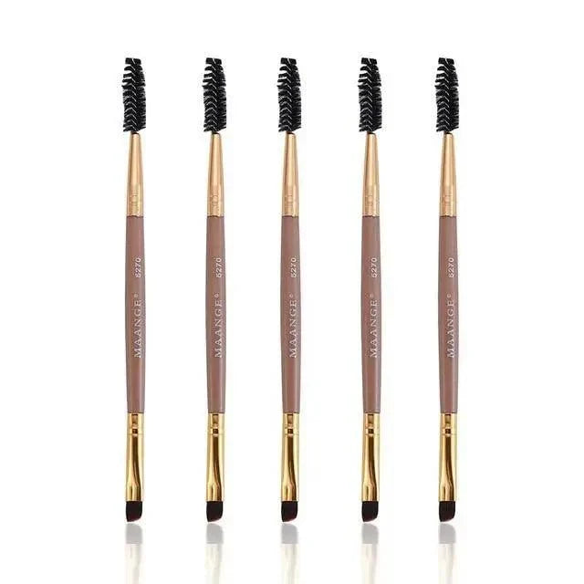 Women Makeup Brush 5Pcs Professional Black Eyebrow Inclined Flat Angled Brush Makeup Tool Wooden Pole Eyeliner Eyeshadow Women Cosmetic