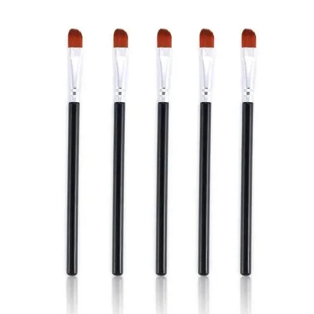 Women Makeup Brush 5Pcs Professional Black Eyebrow Inclined Flat Angled Brush Makeup Tool Wooden Pole Eyeliner Eyeshadow Women Cosmetic